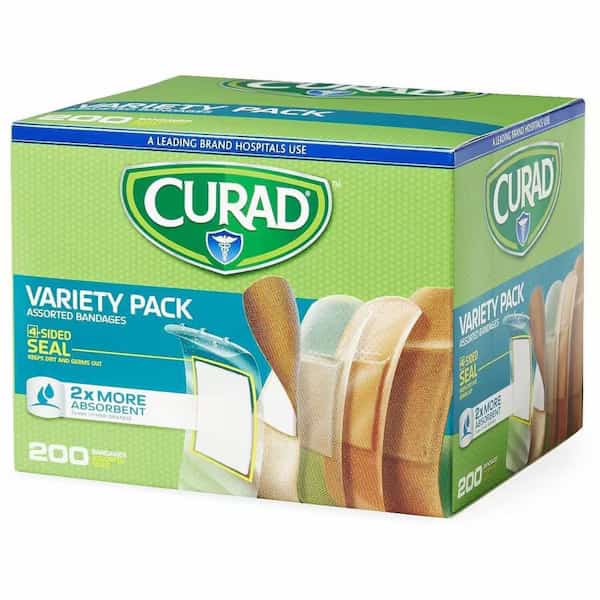 Variety Pack 4sided Seal Bandages, Assorted, 200PK
