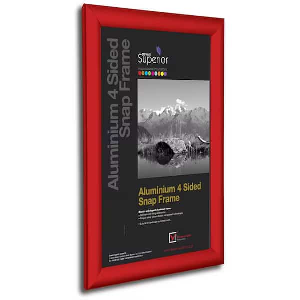 Poster Snap Frame, 8.5" x 11", 1" Profile, Red