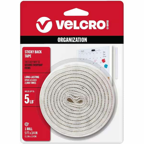 34x5' WHT Hook And Loop Tape