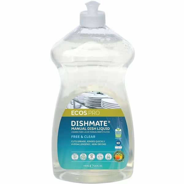 Dish Soap, Hand Wash, 25 oz, Bottle, Liquid, Unscented, Biodegradable, 6 PK