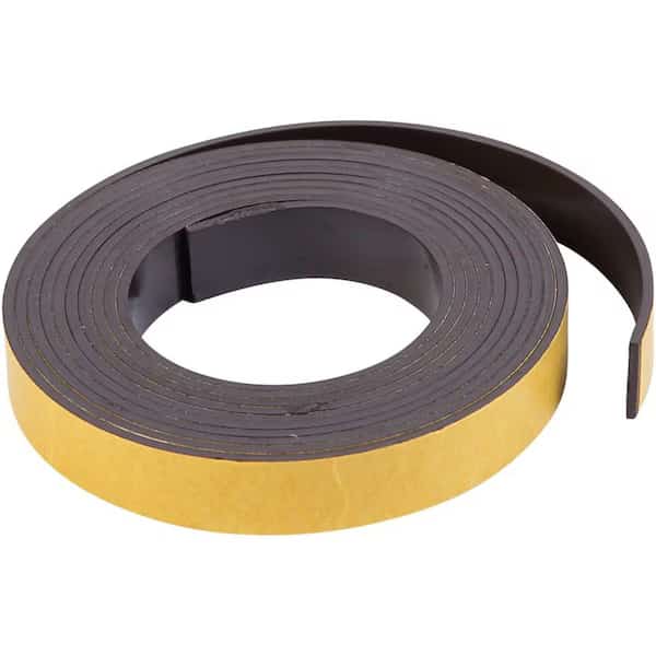 MasterVision Flexible Adhesive Magnetic Strip Tape Roll, 0.5" x 7'