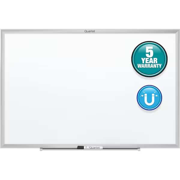 Dry Erase Board, 36", 60", White, Gloss