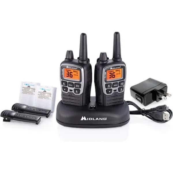Portable 2-Way Radio, 1.5W, 38 mi., 12 hr., PR