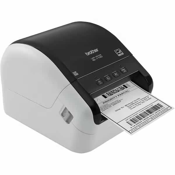 Desktop Label Printer Kit, 4" Tape W, For Core Dia.: 1 in, BROTHER, Mfr# QL1100