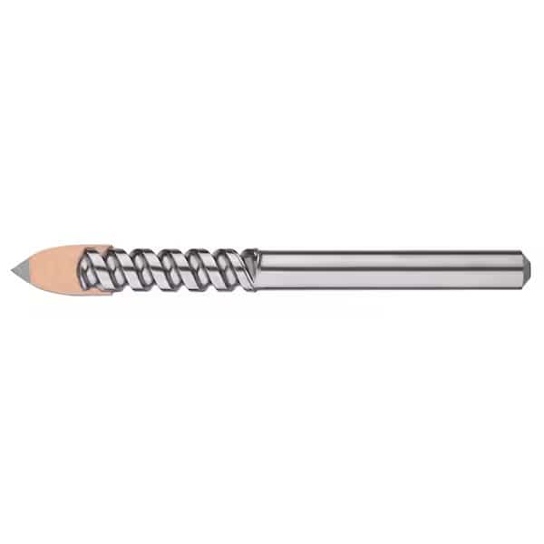 Glass and Tile Carbide-Tipped Drill Cle-Line 1822 Bright HSS RHS/RHC 1/4