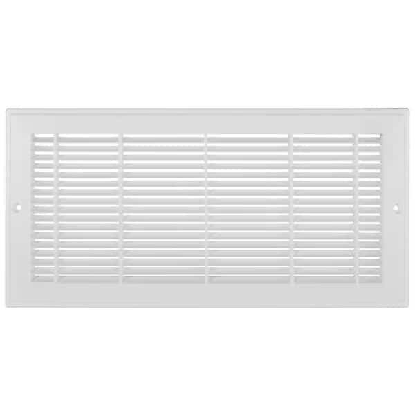 Sidewall Grille, 1914 in L, 714 in W, Polystyrene, White