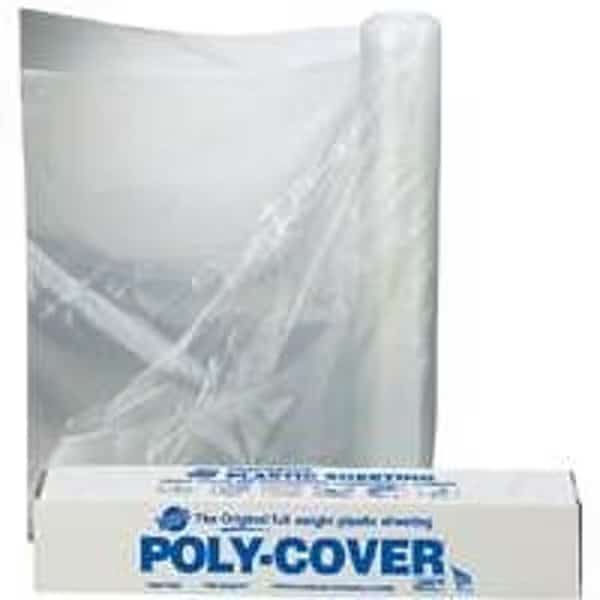 Warp's 4LX8C Waterproof Poly Film, 50 ft L, 8 ft W, 4 mil Thick, Clear