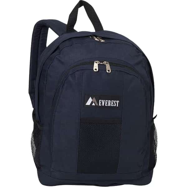 Everest BP2072-NY 17 in. Backpack with Front and Side Pockets