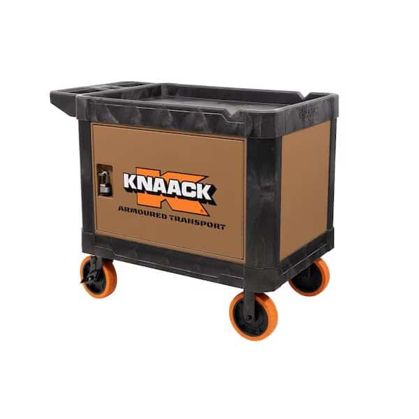 Utility Cart, 750 lb Load Capacity, 2 Shelves, 45 1/2 in L, 27 in W, 37 in H, Ergonomic Handle