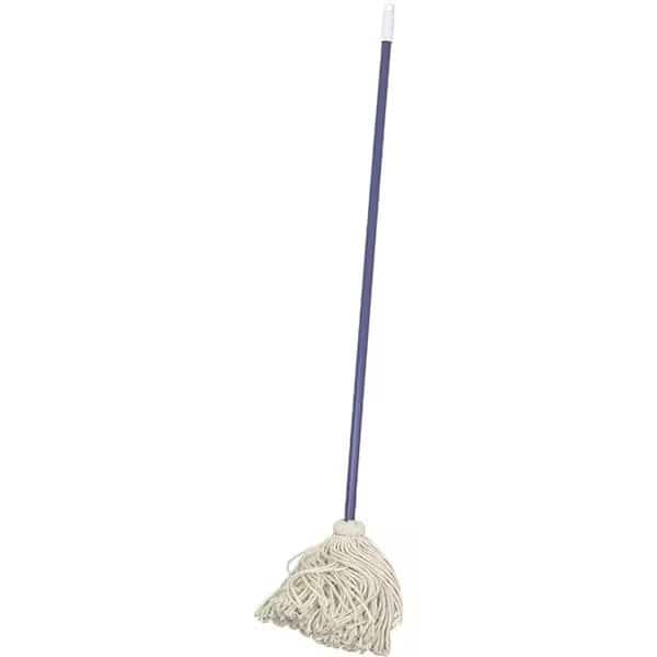 Deck Mop with Swivel Cap, 48 in L, Cotton Mop Head, Metal Handle