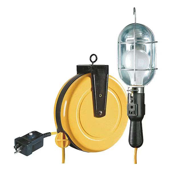 Cord Reel w/Lamp,Incan,50ft,18AWG,120VAC, Mfr#: 6X756, LUMAPRO