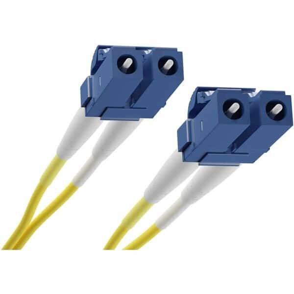 Fiber Optic Patch Cable, Lc-Lc, 9 125 Singlemode Duplex, Yellow, 3M