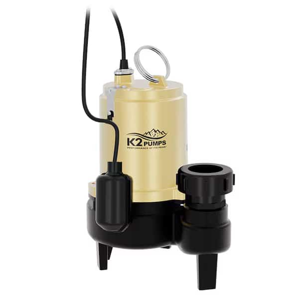 3/4 HP Cast Iron Sewage Pump with Tethered Switch and Quick Connect Fitting
