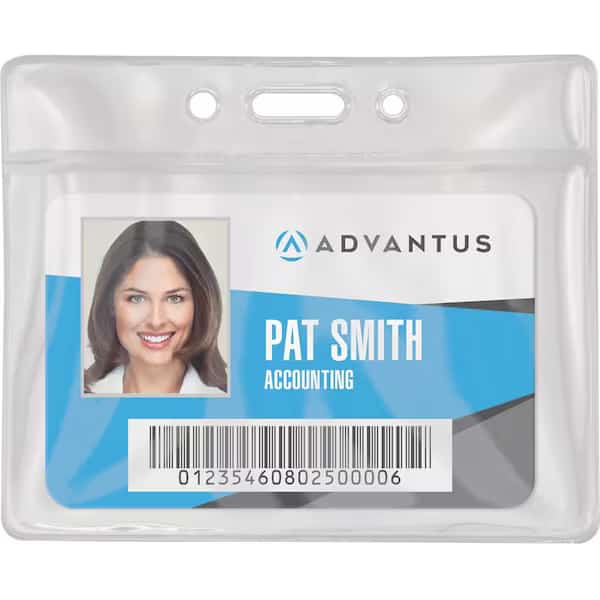 ID Badge Holders, Horiz, 3.5"x3.5, PK50, Advantus, Mfr#: 75683