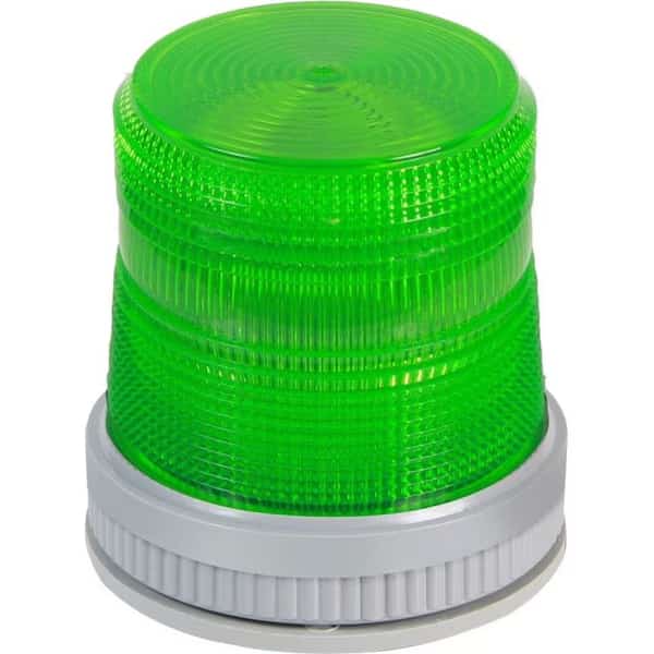 Warning Light, LED, 120VAC, Green, 65 FPM