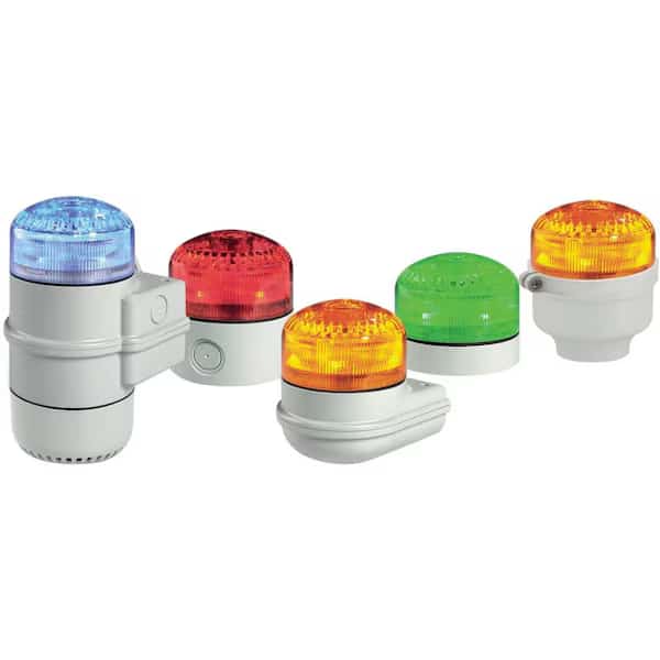 Beacon Warning Sounder Light, Amber, LED, FEDERAL SIGNAL, Mfr# SLM500A