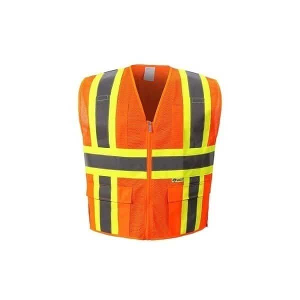 Hi-Vis Rain Parka, 100% Polyester Oxford with PU coating., Class 3 Lime, 4XL