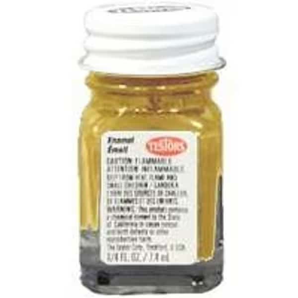 Enamel Paint, Metallic, Gold, 025 oz, Bottle