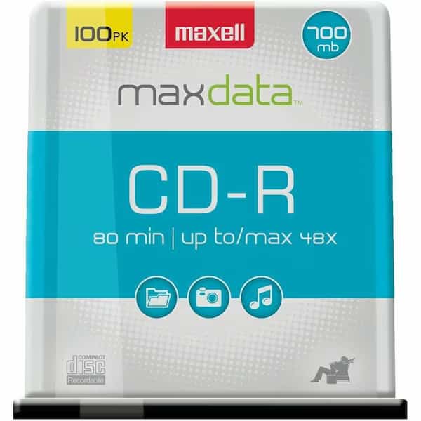 Maxell CD Recordable Media, MAX648200, CD-R Media, 48x Speed, 700 MB Capcity