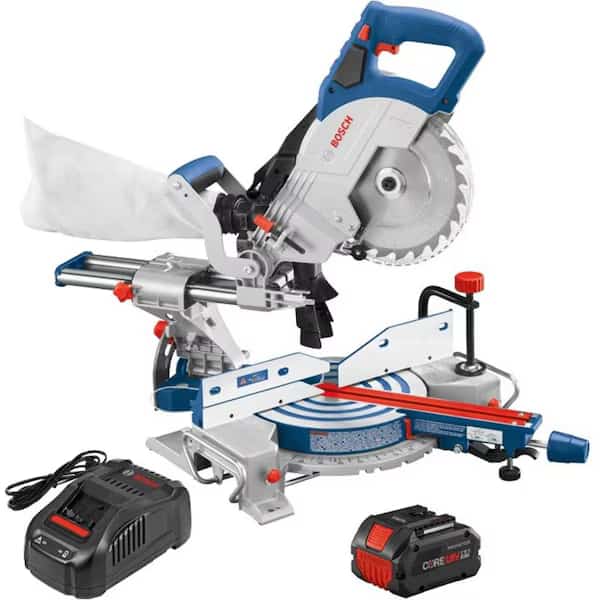Single-Bevel Slide Miter Saw Kit, 18V, 8