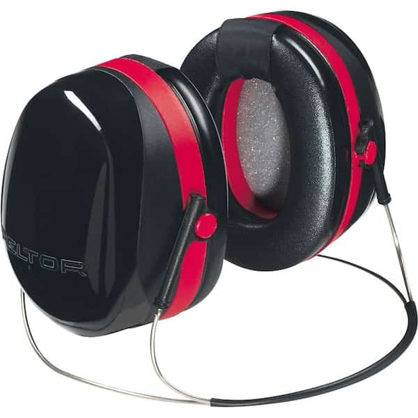 Behind-the-Neck Ear Muffs, 29 dB, Peltor Optime 105, Black/Red