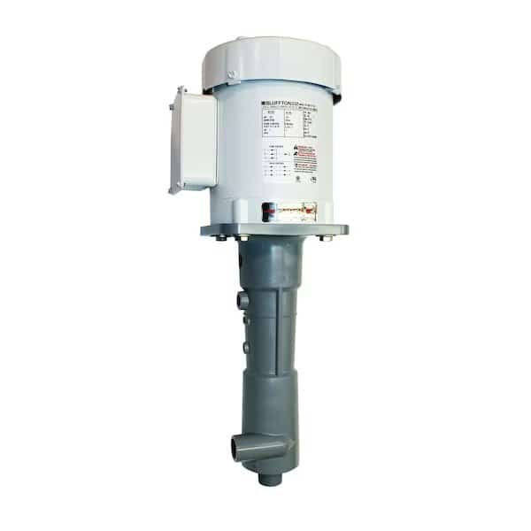 Vertical Centrifugal Chemical Pump, 80 GPM, PVDF, 1.5-HP, 3-PH
