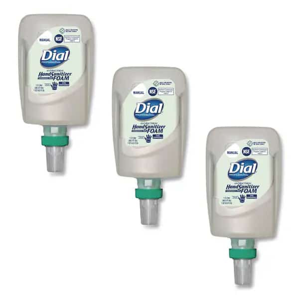 FIT Antimicrobial Foam Hand Sanitizer Manual Disp Refill, 1200 mL, PK3, Dial, Mfr#: 19038