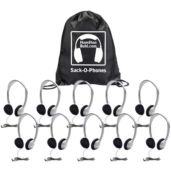 Sack-O-Phones, 10 HA2 Personal Headsets, Foam Ear Cushions