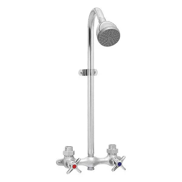 Wall Mounted Commercial Shower, Manual, 2, Wall, Rough Chrome Plated