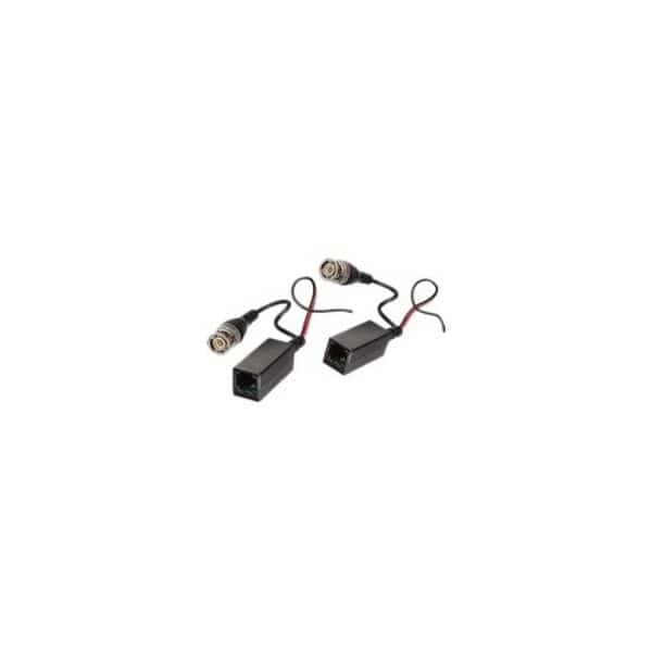 CCTV Balun, BNC Male w/Power Lead pig, PR