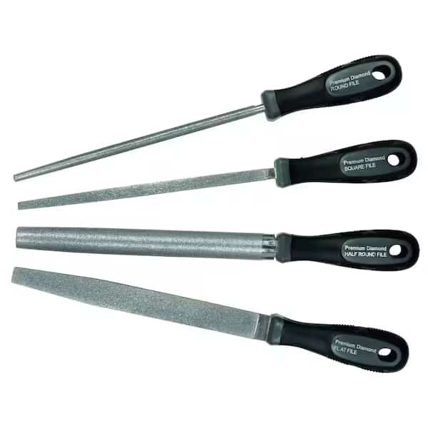 Premium Diamond Coated Hand Files, 4 pcs.