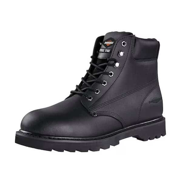 Diamondback 655SS-9.5 Work Boots, 9.5, Black, Leather Upper