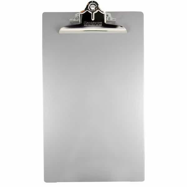Saunders Recycled Aluminum Clipboard with Antimicrobial Protection, 8-1/2" x 14", Silver