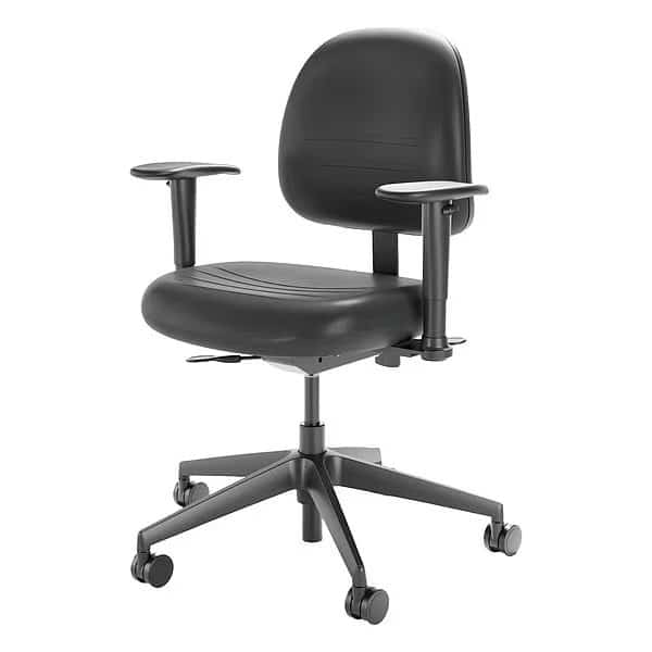Task Chair,Poly,Black,16" to 22" Seat Ht, Mfr#: RPMD2-252-2B, CRAMER