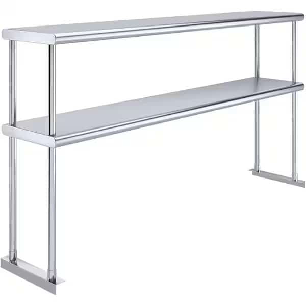 12 in. x 60 in.  Stainless Steel Double Deck Over Shelf