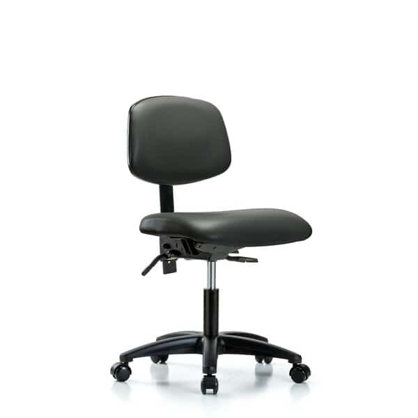 Vinyl Chair, Desk, Tilt, Casters, Carbon