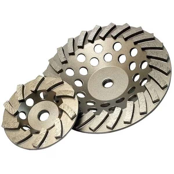 DIAMOND PRODUCTS 22474 Deluxe-Cut Turbo Cup Grinder, 5/8-11 in Arbor, Diamond, 7 in Dia