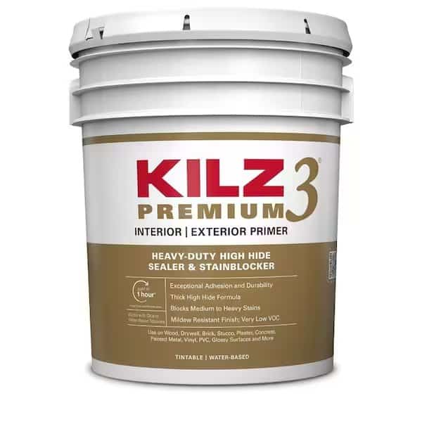 Sealer and Primer, White, 5 gal, Pail