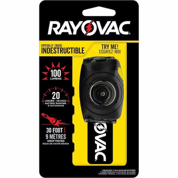 Led Headlamp, w/ Cloth Straps, RAYOVAC, Mfr# DIYHL3AAA-BXTB