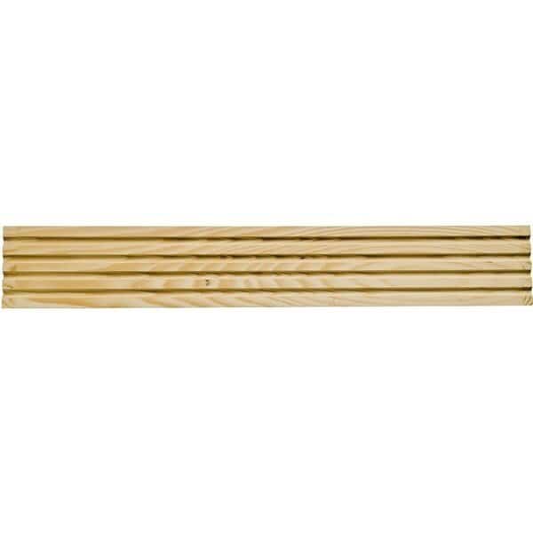 Moulding, 214 in W, Casing, Fluted Profile, Pine
