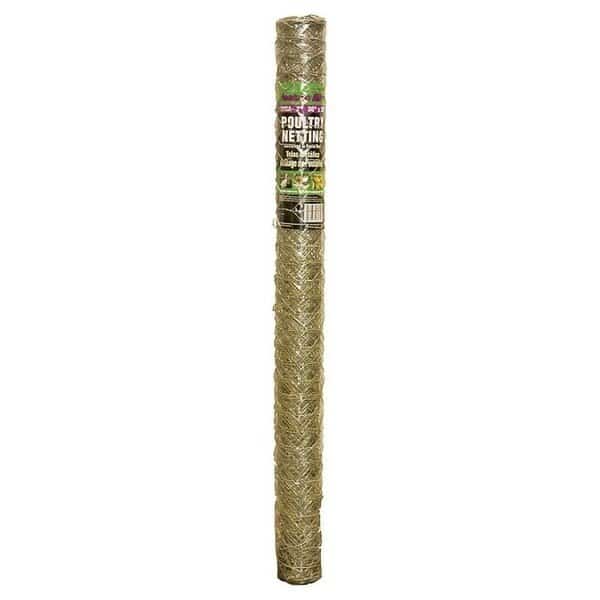 Jackson Wire 12 02 19 16 Poultry Hex Netting, 2 in Mesh, 25 ft L, 36 in W, 20 ga