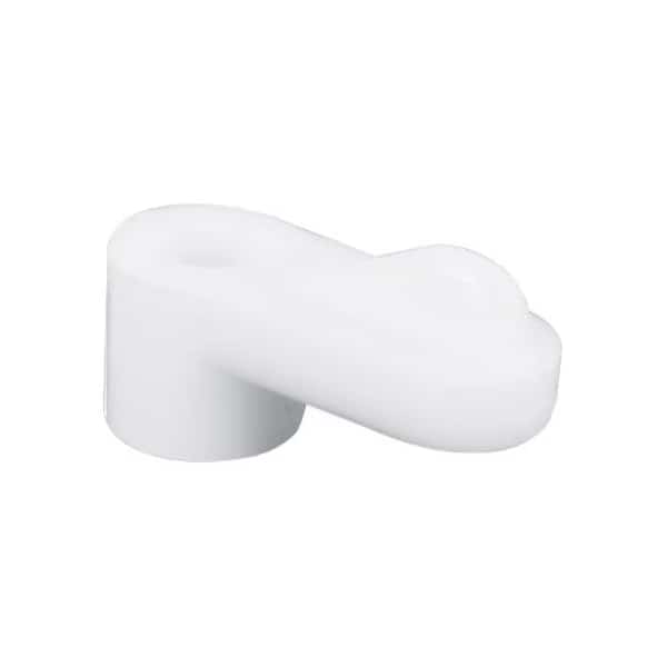 Window Screen Clip with Screw, Plastic, White