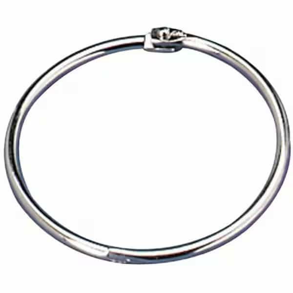 Officemate Loose-Leaf Book Rings, 1" Diameter, Silver, 100/Box