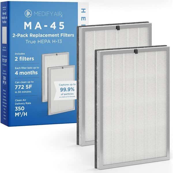 MA45R2 H13 True HEPA 999 Particle Removal 2PK