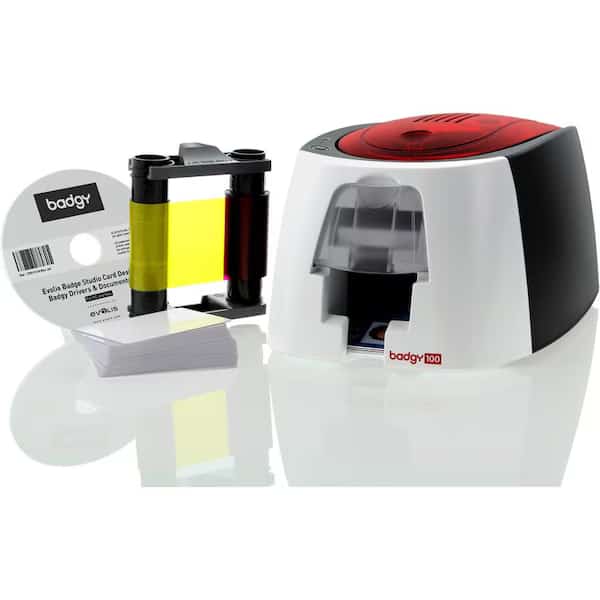 ID Card Printer, 30 mil, 5-25/32 in. H