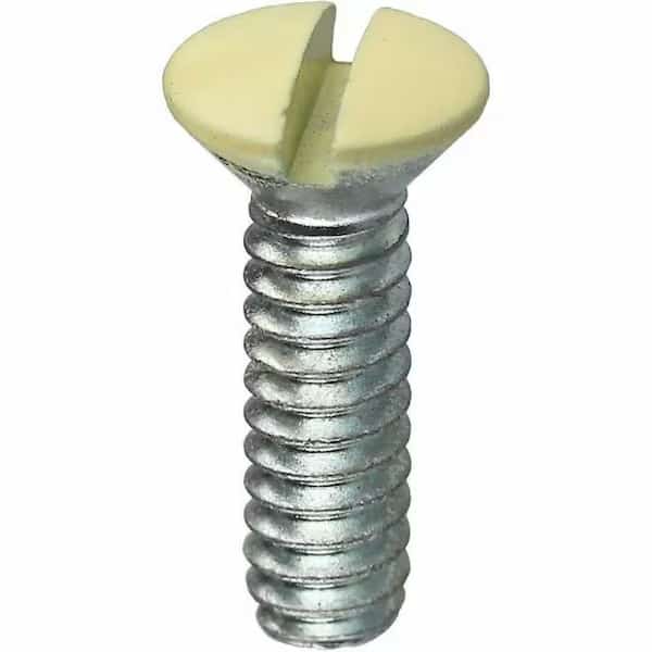#6-32 x 1/2 in Slotted Oval Machine Screw, Zinc Plated Carbon Steel, 100 PK