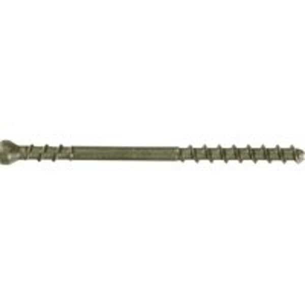 Deck Screw, #7 x 2-3/8 in, Stainless Steel, Trim Head, Torx Drive