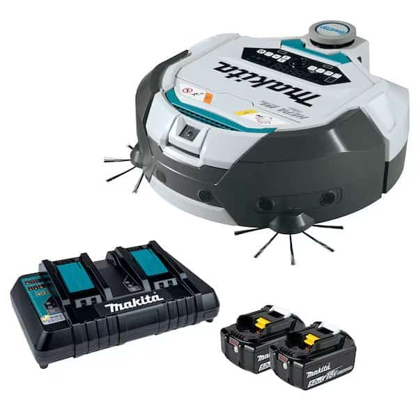Cordless Robotic Vacuum, 5 Ah, 18 V, Makita, Mfr#: DRC300PT