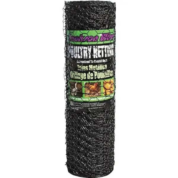 Jackson Wire 12012329 Poultry Netting, 1 in Mesh, 50 ft L, 24 in W, 20 ga
