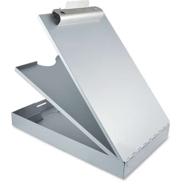 Saunders Cruiser-Mate Aluminum Storage Clipboard, Top Opening, 8-1/2" x 12", Silver